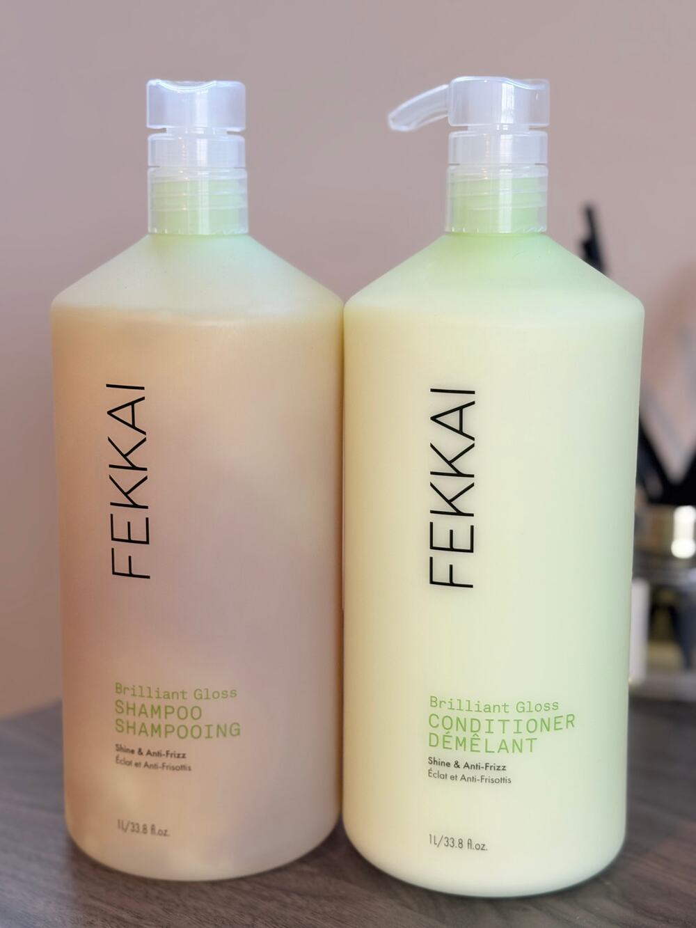 FEKKAI Brilliant Gloss Shampoo Conditioner 1L 33.8oz Jumbo Duo NEW